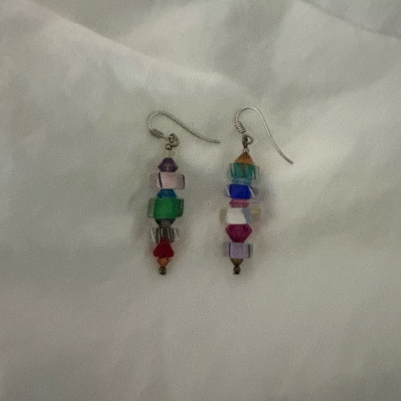 Glass Bead Necklace and Earring Set - Picture 4 of 5